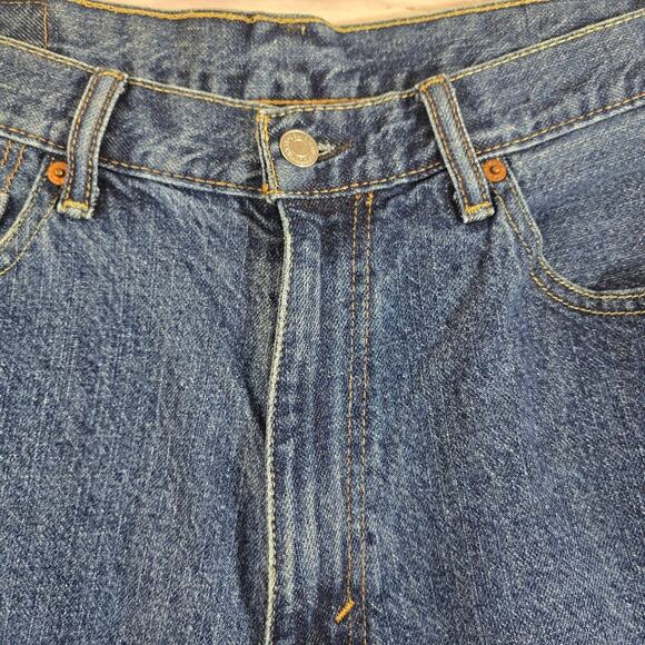 W Levi's 550 Men's Blue Jean Denim Shorts Waist Size 36 Dad Jorts Casual Summer - Picture 2 of 9